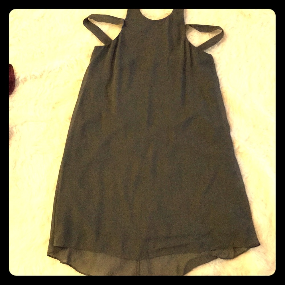 City Studio Grey sheer halter dress Size M